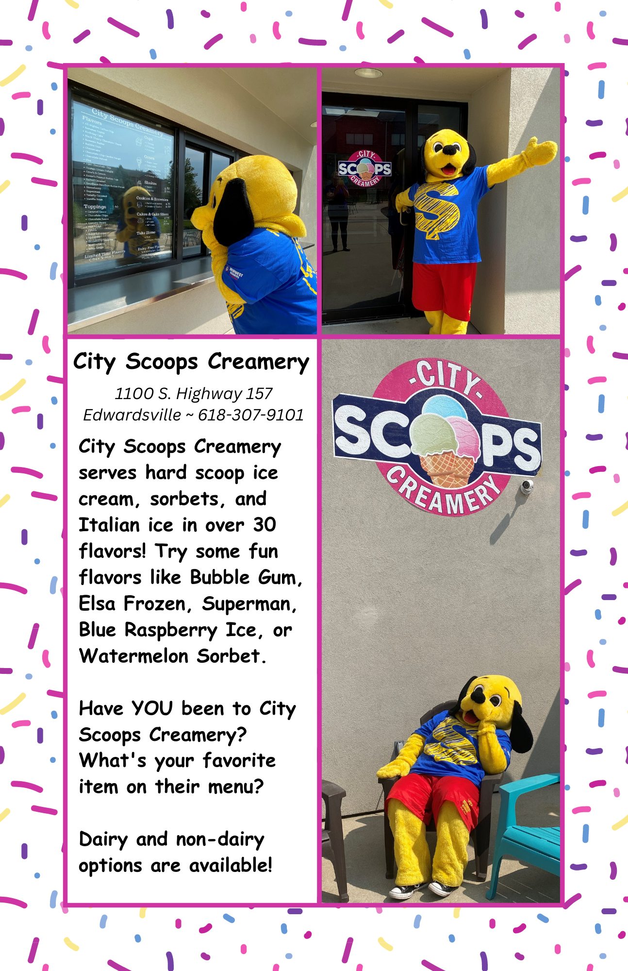 Money Dog at City Scoops Ice Creamery