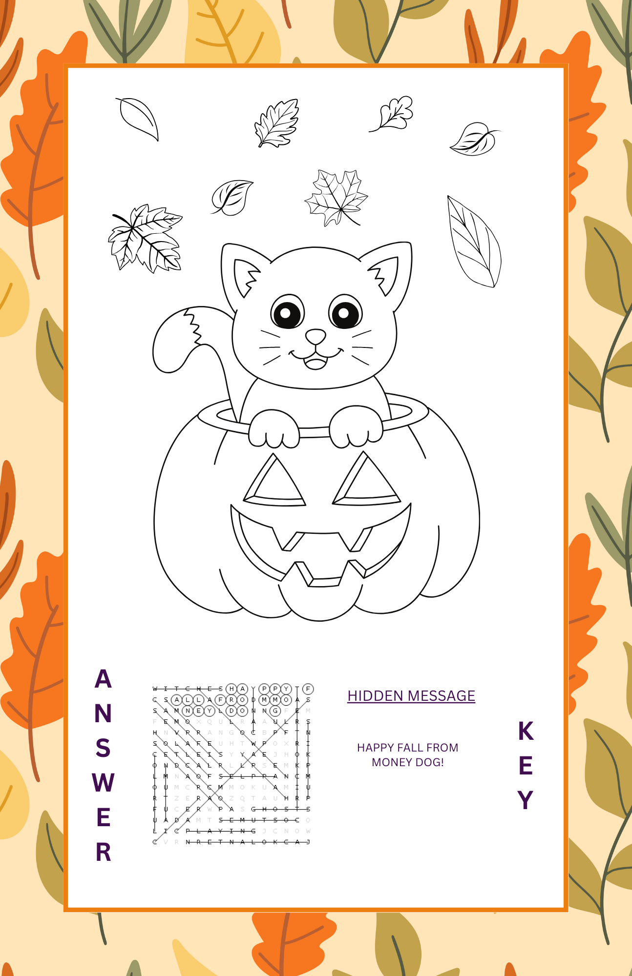 October MD Newsletter Coloring Page