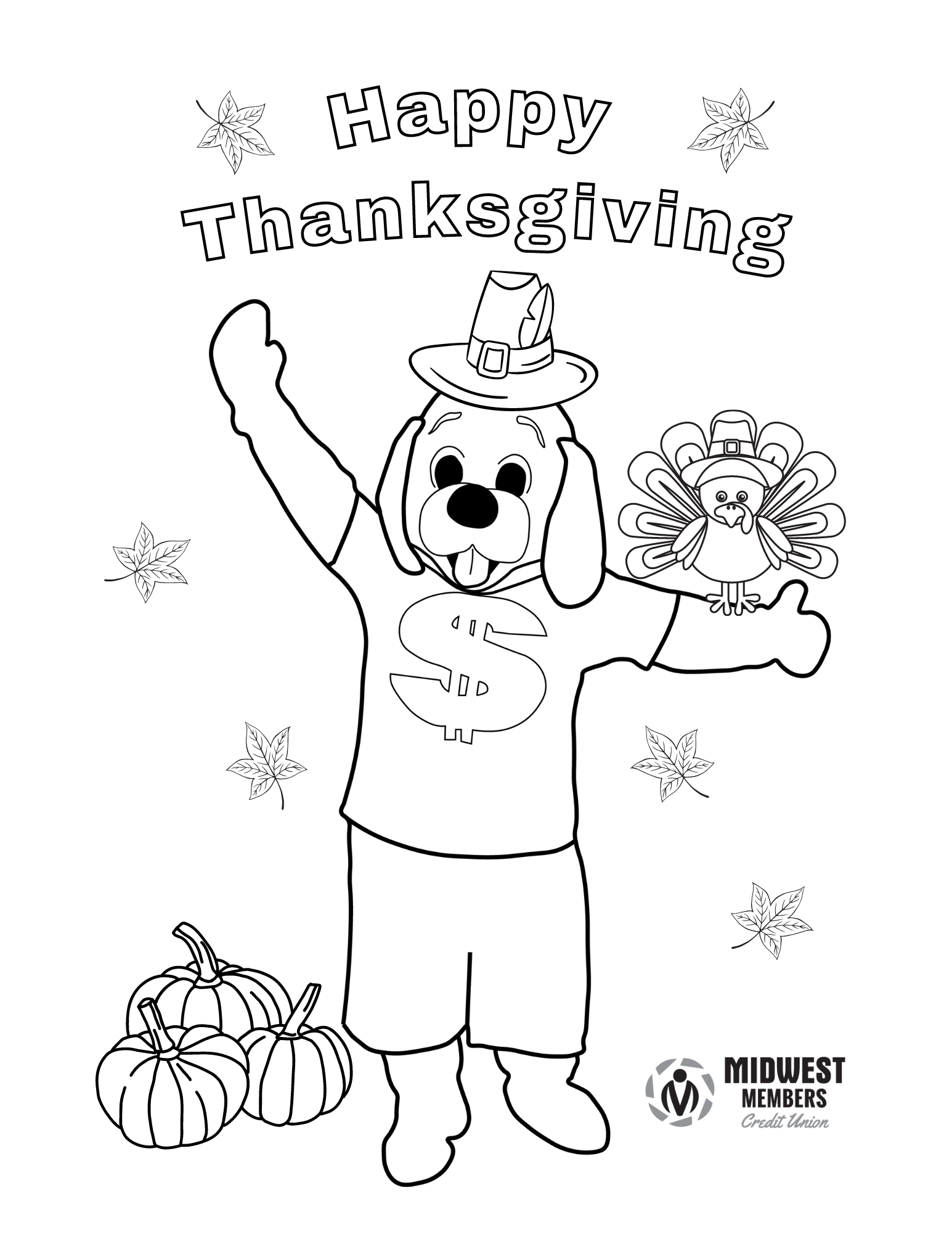 MD Thanksgiving Coloring Page