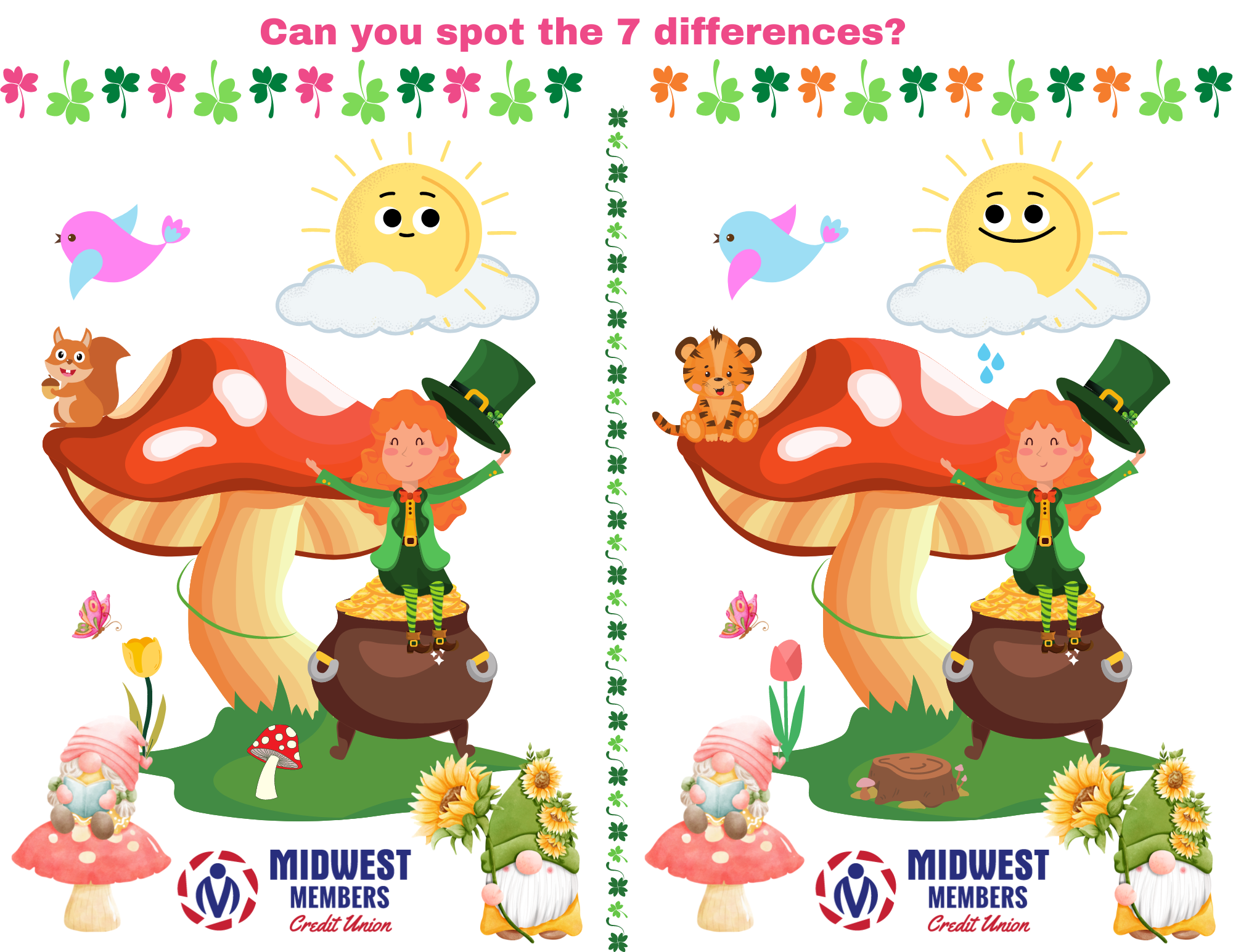 Can you spot the 7 differences? Midwest members credit union